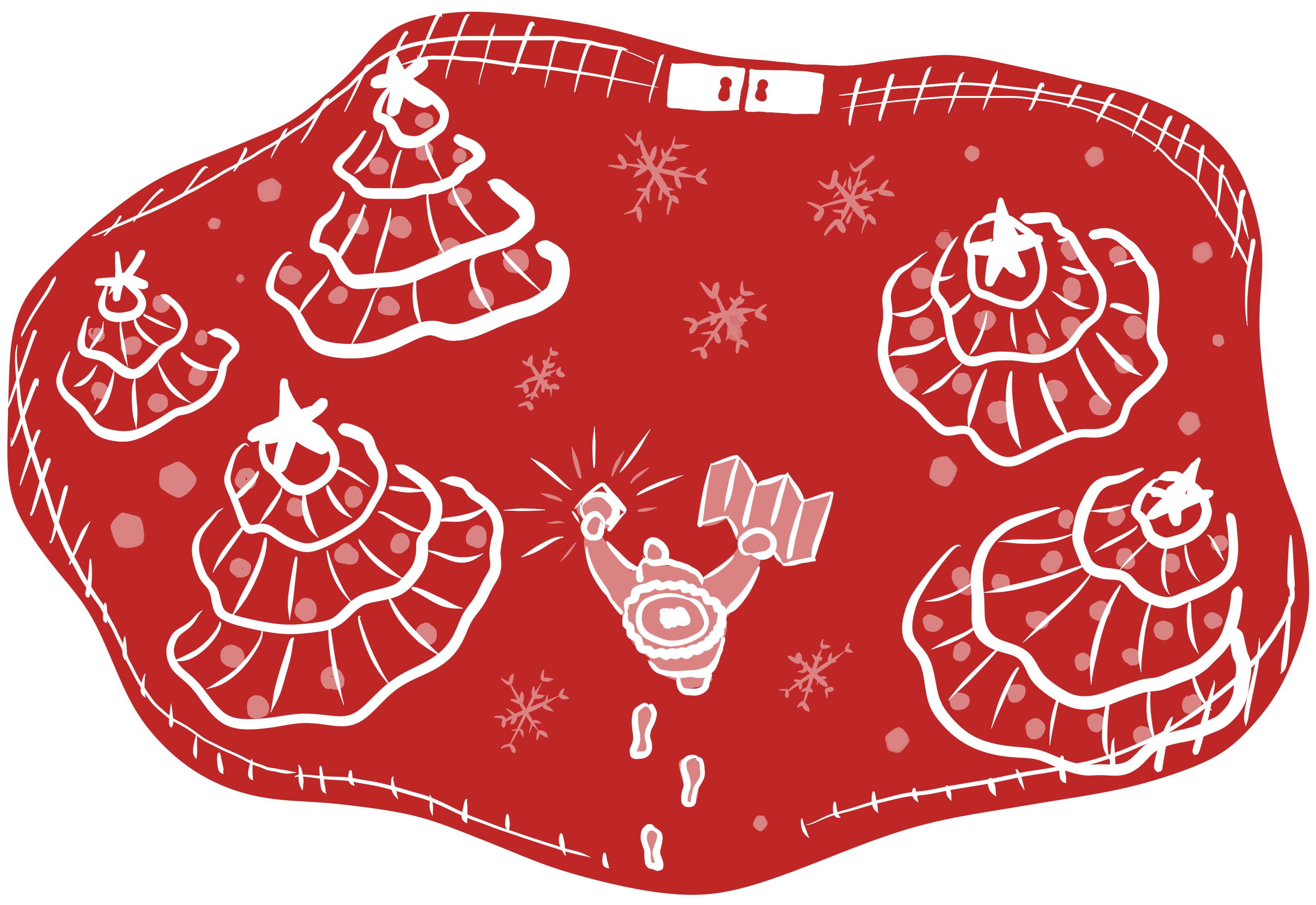 The elf JOUO runs through the forest with a lantern and a map.