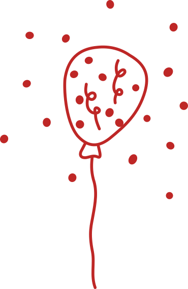 Luftballon mit Konfetti